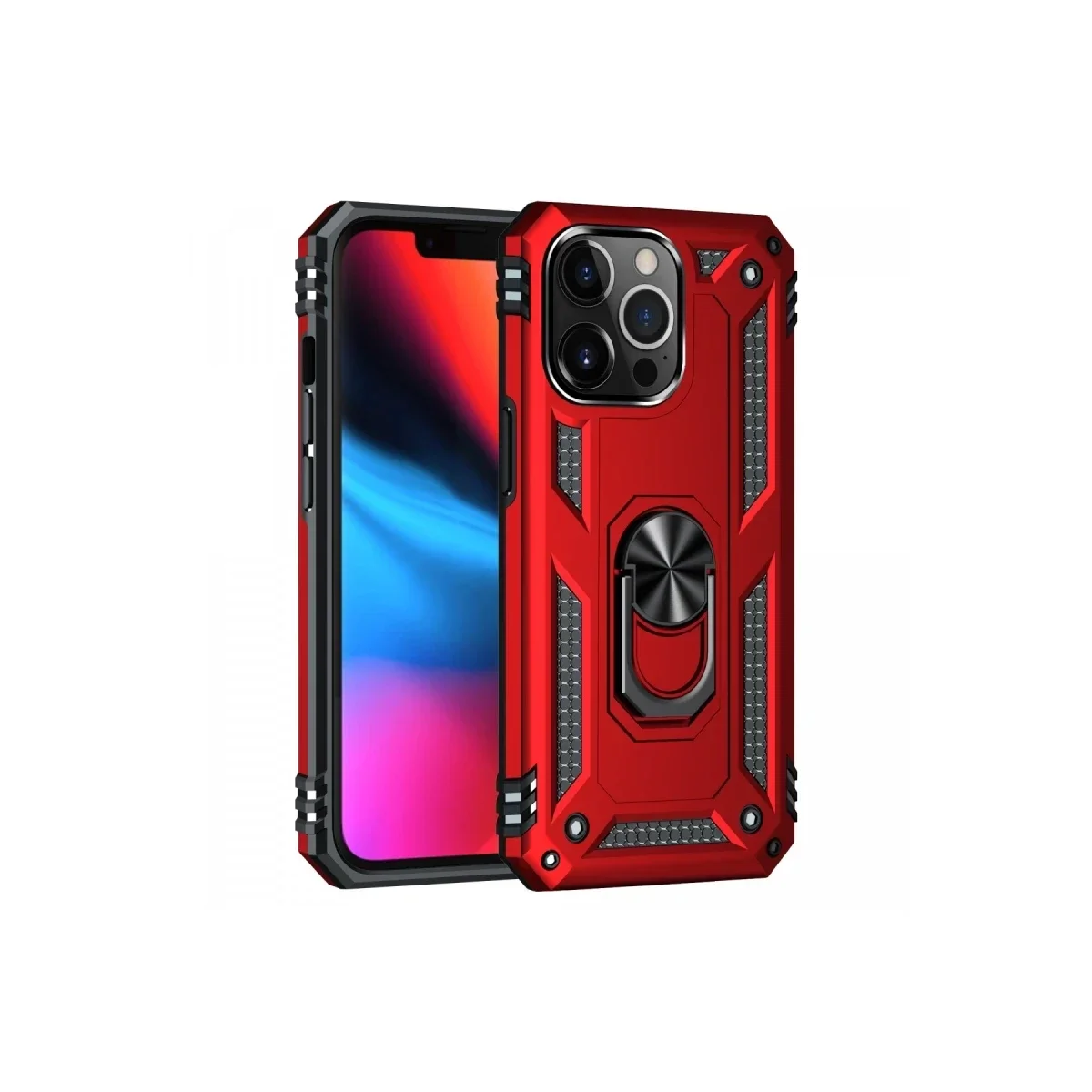 Apple iPhone 13 Pro Max Kılıf Sofya Yüzüklü Silikon Kapak - Kırmızı Fiyatı, Yorumları ve Özellikleri