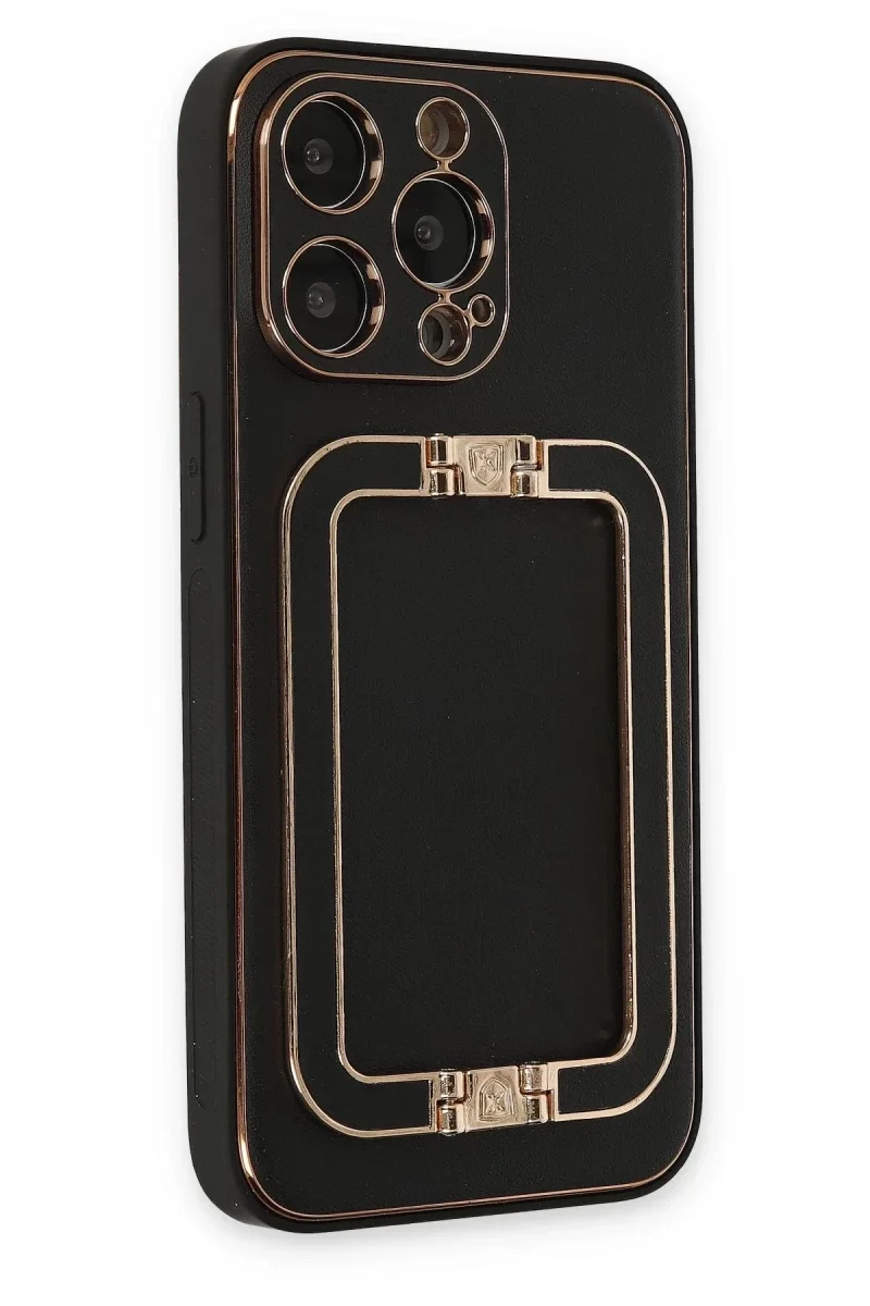 Apple iPhone 13 Pro Kılıf Coco Elit Kapak - Siyah