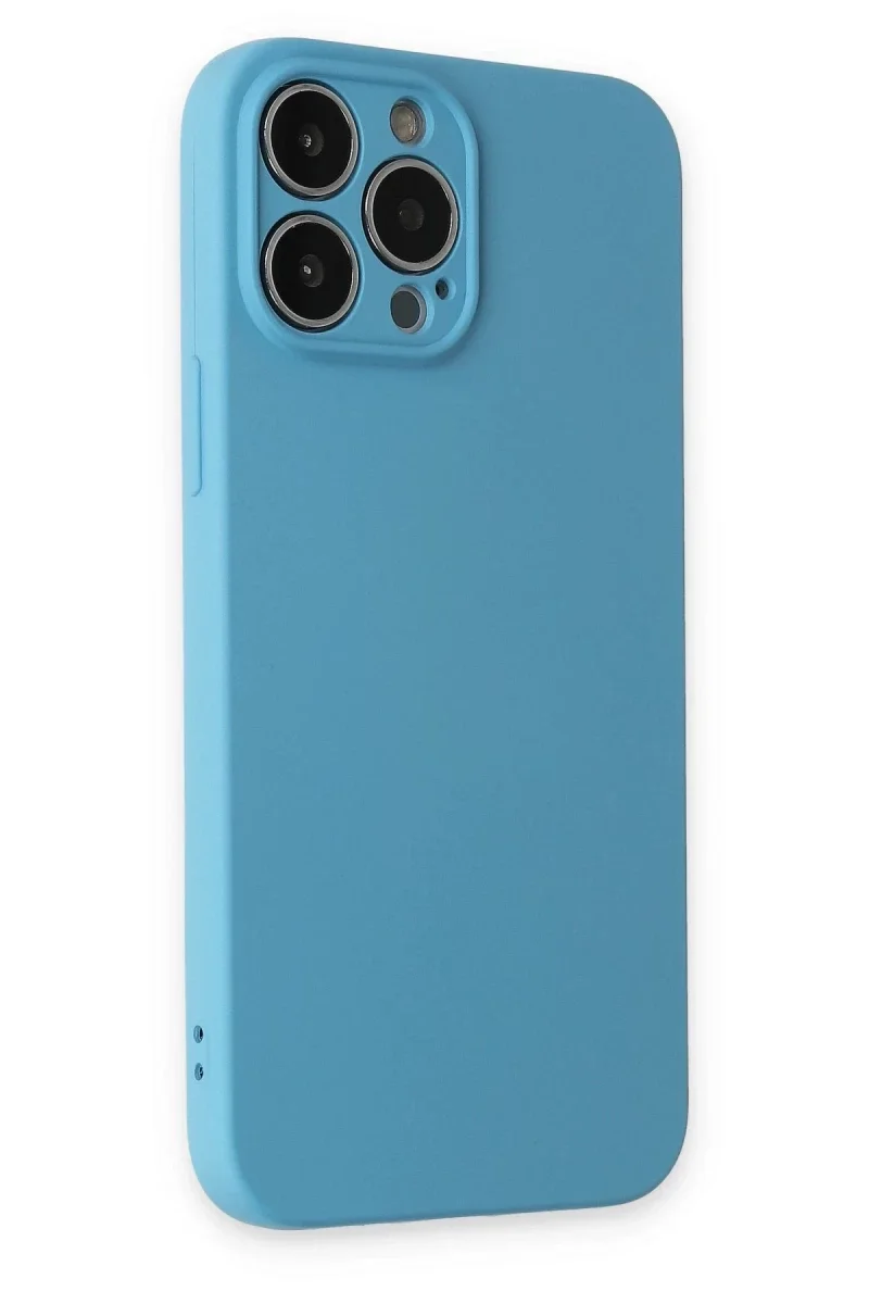 Apple iPhone 13 Pro Max Kılıf Nano içi Kadife Silikon - Mavi Apple iPhone 13 Pro Max Kılıf Nano içi Kadife Silikon - Mavi