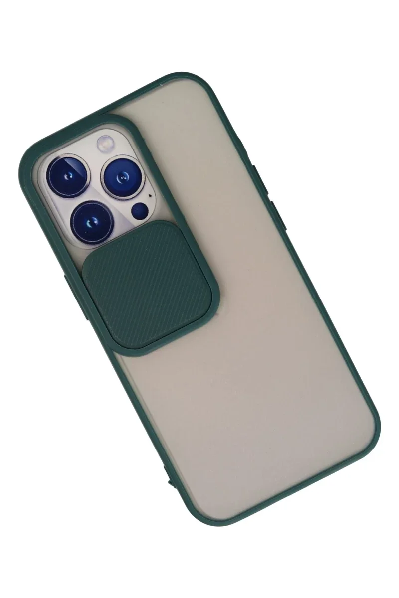 Apple iPhone 13 Pro Kılıf Palm Buzlu Kamera Sürgülü Silikon - Yeşil Fiyatı, Yorumları ve Özellikleri