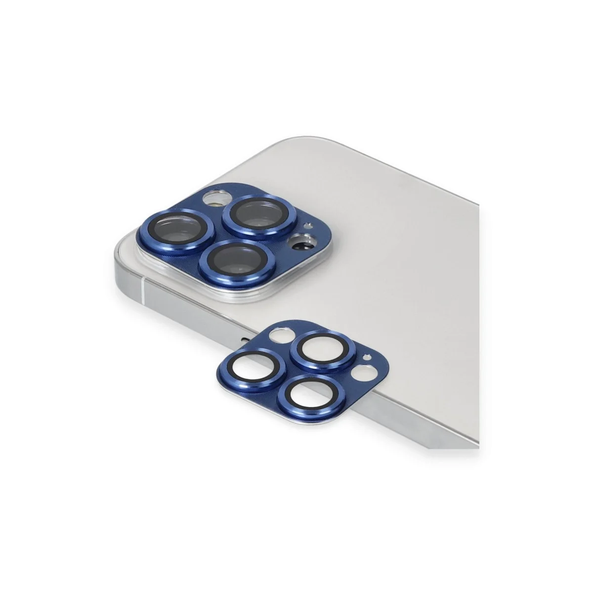 Apple İphone 13 Pro Max Pers Alüminyum Kamera Lens - Lacivert Apple İphone 13 Pro Max Pers Alüminyum Kamera Lens - Lacivert