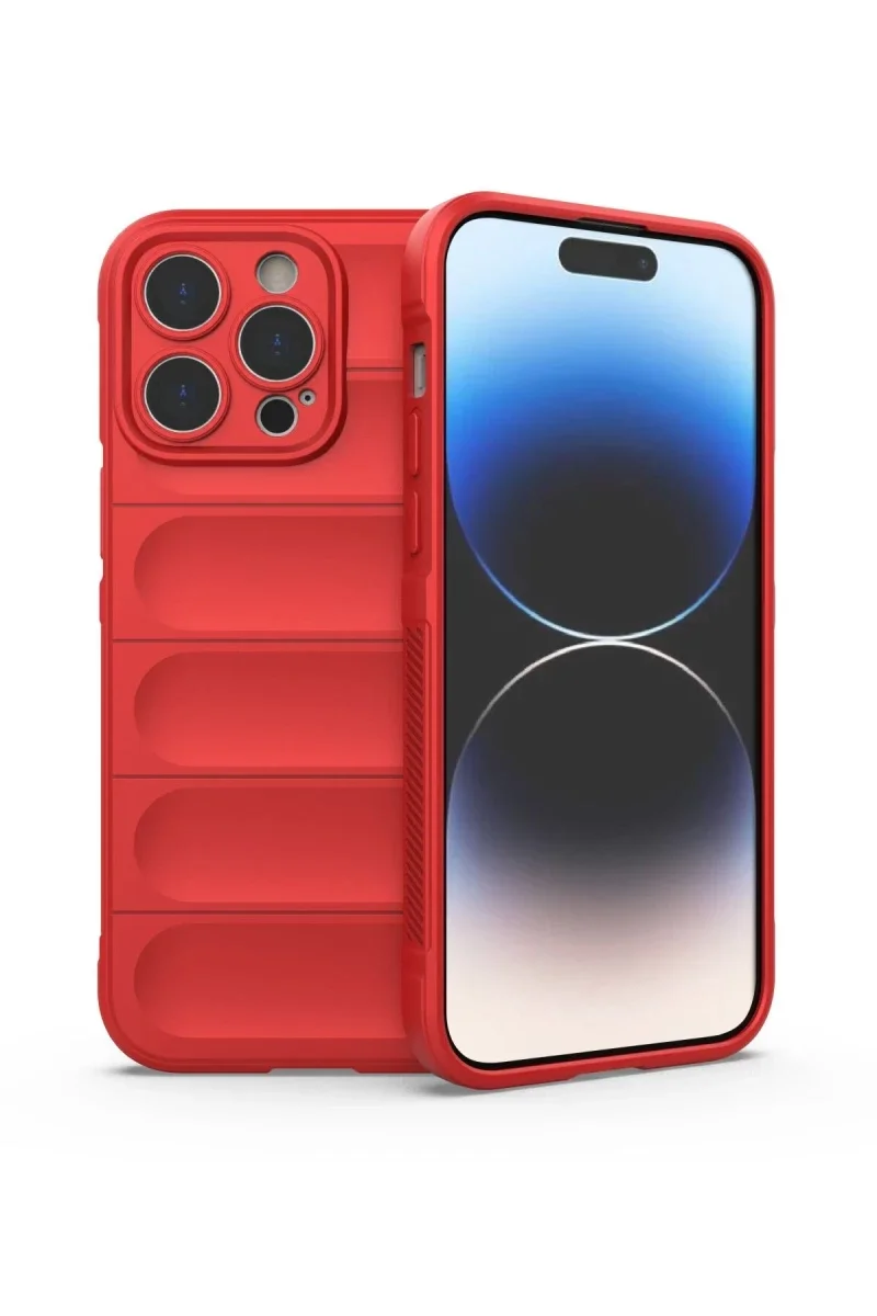 Apple iPhone 13 Pro Max Kılıf Optimum Silikon - Kırmızı Apple iPhone 13 Pro Max Kılıf Optimum Silikon - Kırmızı