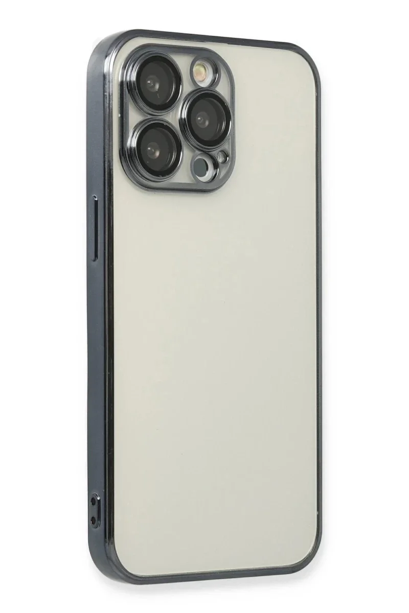 Apple iPhone 13 Pro Max Kılıf Razer Lensli Silikon - Siyah