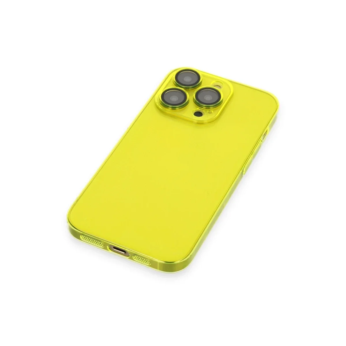Apple iPhone 13 Pro Max Kılıf Armada Lensli Kapak - Sarı