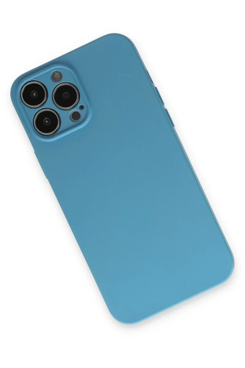 Apple iPhone 13 Pro Max Kılıf Nano içi Kadife Silikon - Mavi Apple iPhone 13 Pro Max Kılıf Nano içi Kadife Silikon - Mavi