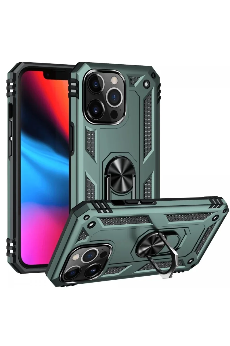 Apple iPhone 13 Pro Max Kılıf Sofya Yüzüklü Silikon Kapak - Yeşil Fiyatı, Yorumları ve Özellikleri