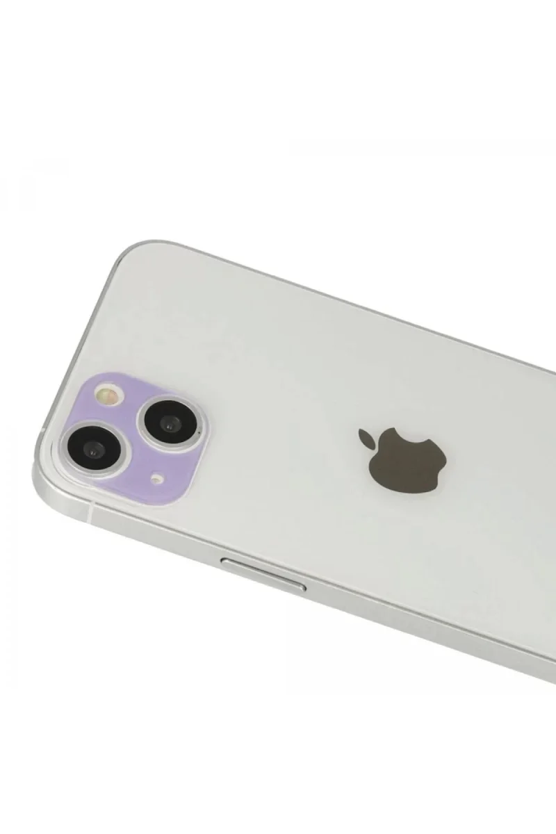 Apple iPhone 13 Rainbow Kamera Lens Koruma Cam - Mor Apple iPhone 13 Rainbow Kamera Lens Koruma Cam - Mor