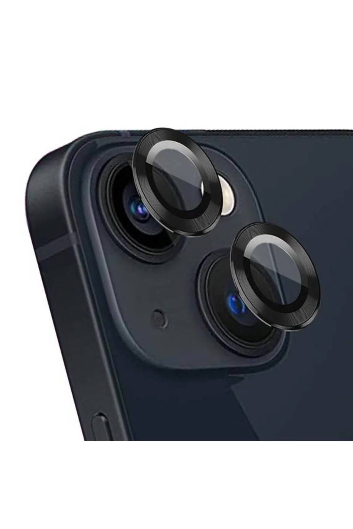 Apple iPhone 14 6.1'' Metal Çerçeveli Kamera Koruma Lensi Siyah
