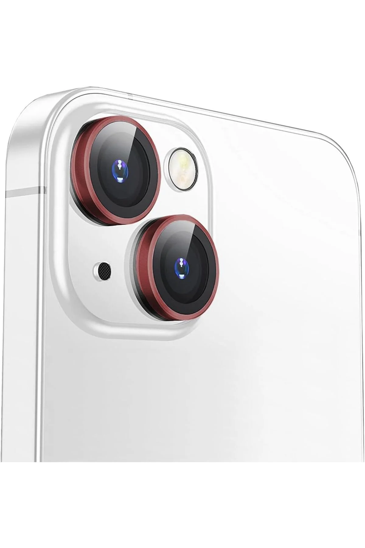 Apple Iphone 14 Gerçek Cam Safir Lens Koruma Kırmızı