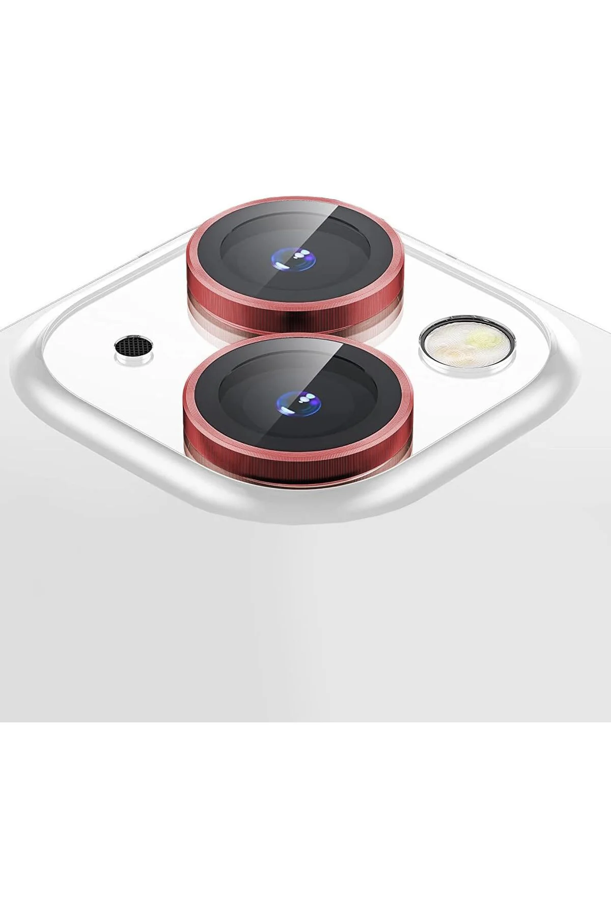 Apple Iphone 14 Gerçek Cam Safir Lens Koruma Kırmızı