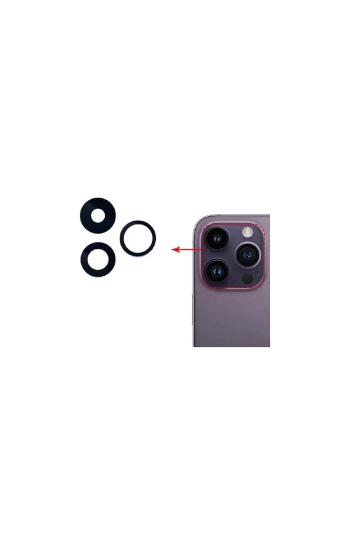 Apple iPhone 14  İle Uyumlu Kamera Camı