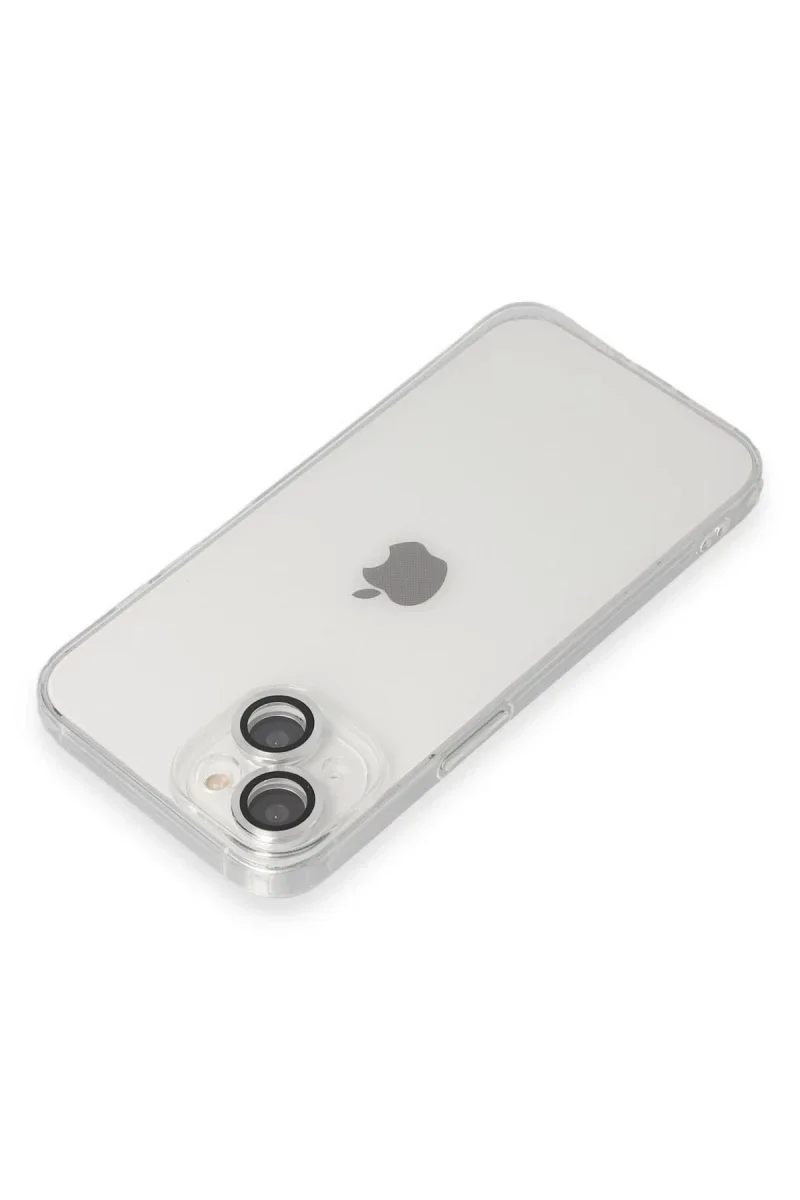 Apple iPhone 14 Kılıf Luko Lens Silikon - Gümüş