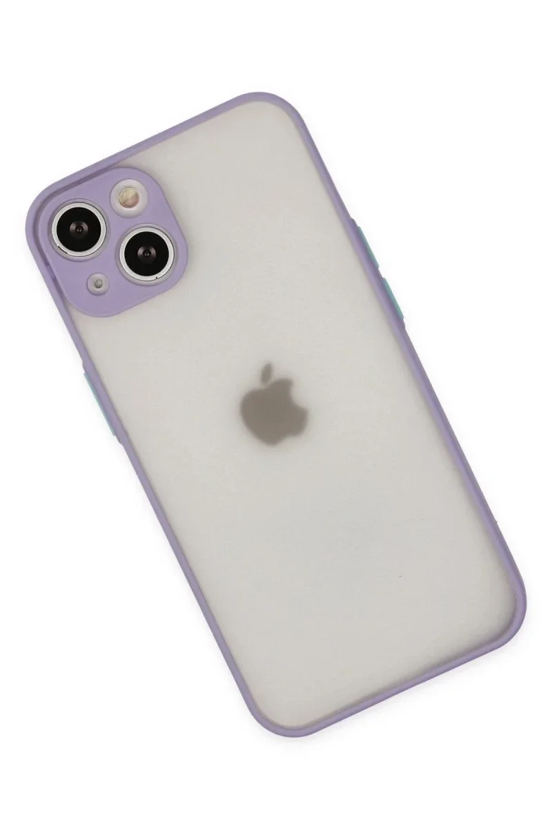 Apple iPhone 14 Kılıf Montreal Silikon Kapak - Mor Apple iPhone 14 Kılıf Montreal Silikon Kapak - Mor