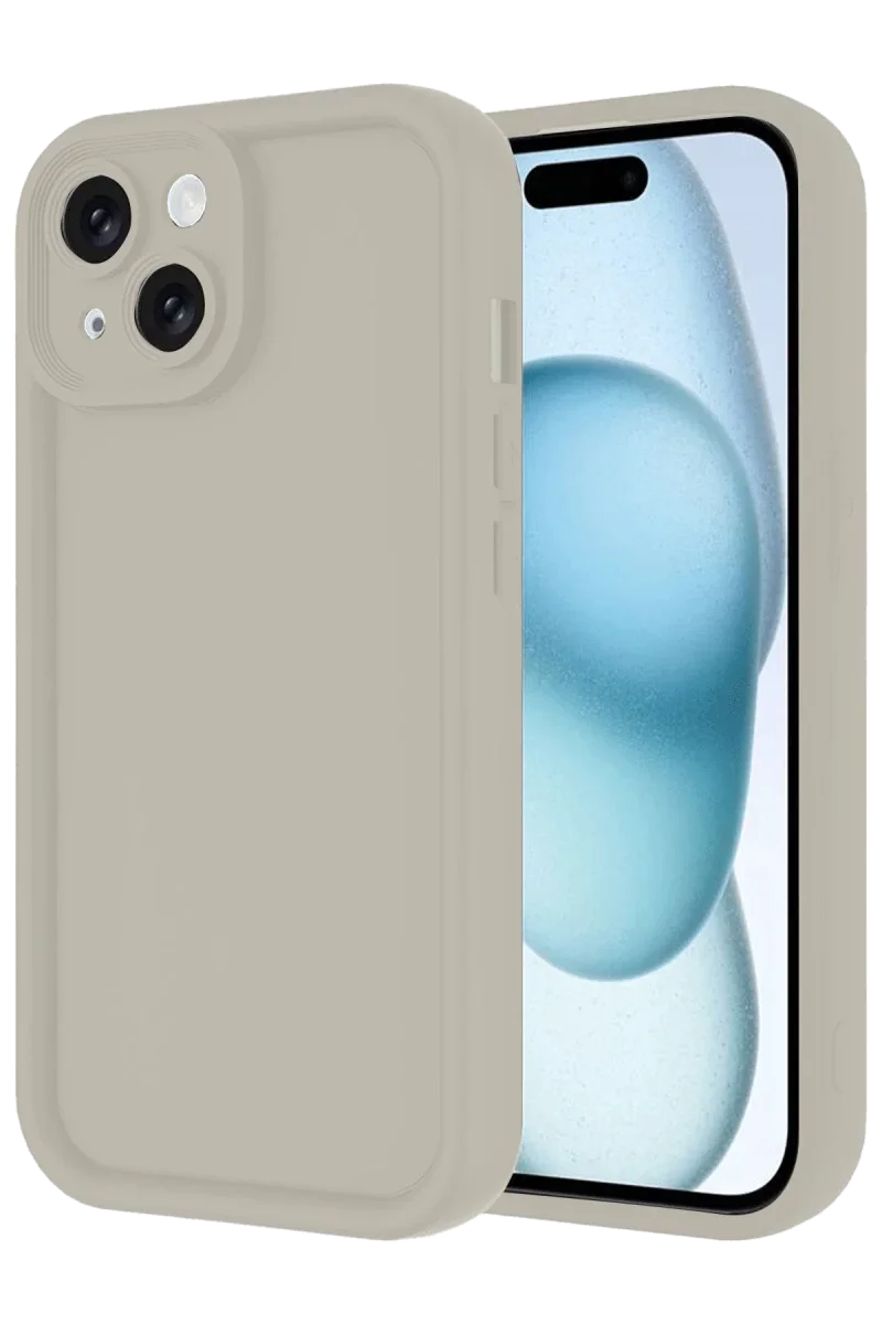 Apple iPhone 14 Kılıf Viera Silikon - Krem Apple iPhone 14 Kılıf Viera Silikon - Krem