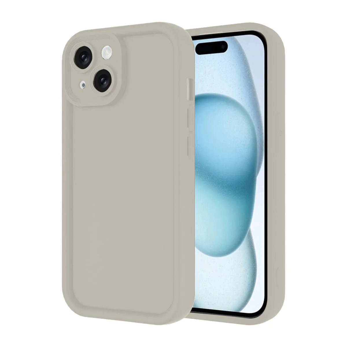 Apple iPhone 14 Kılıf Viera Silikon - Krem Apple iPhone 14 Kılıf Viera Silikon - Krem