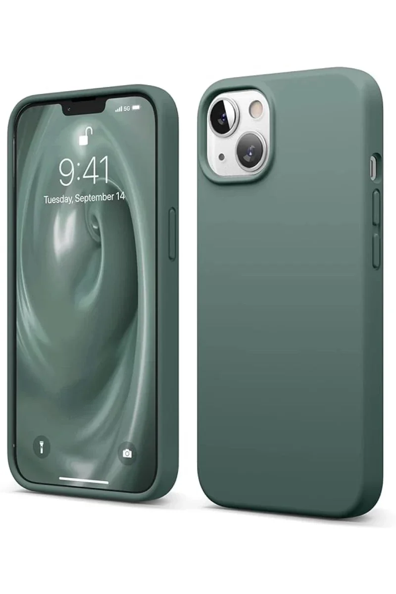 Apple iPhone 14 Kılıf First Silikon - Koyu Yeşil Apple iPhone 14 Kılıf First Silikon - Koyu Yeşil