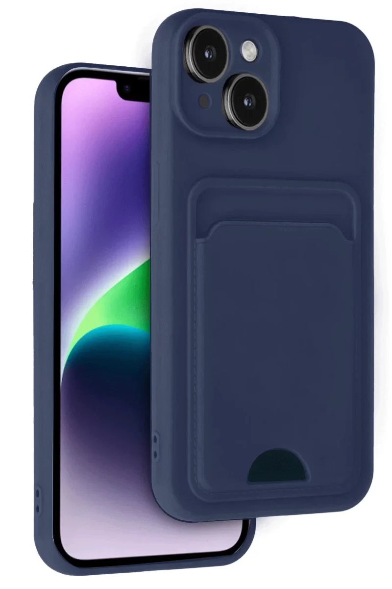 Apple iPhone 14 Kılıf Kelvin Kartvizitli Silikon - Lacivert Apple iPhone 14 Kılıf Kelvin Kartvizitli Silikon - Lacivert