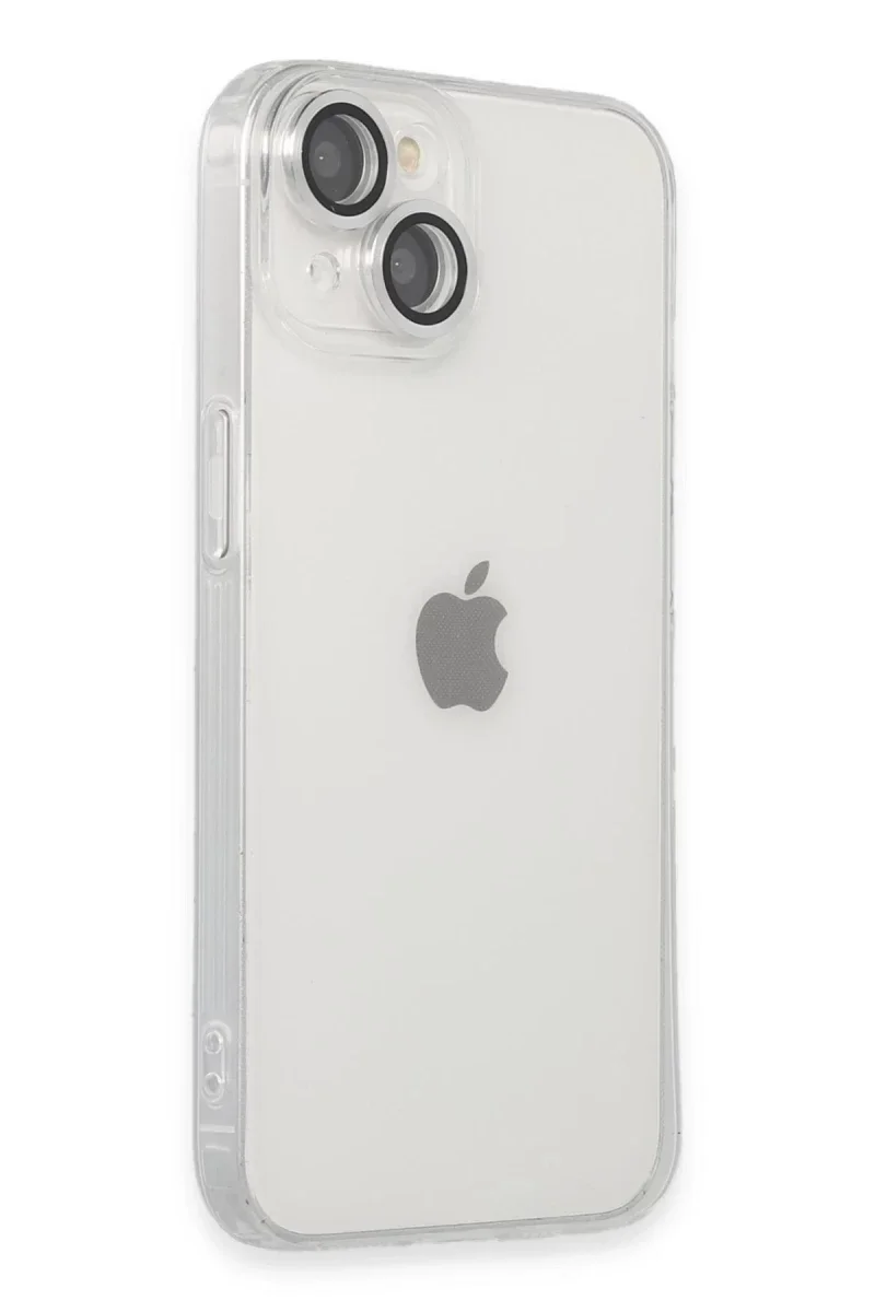 Apple iPhone 14 Kılıf Luko Lens Silikon - Gümüş