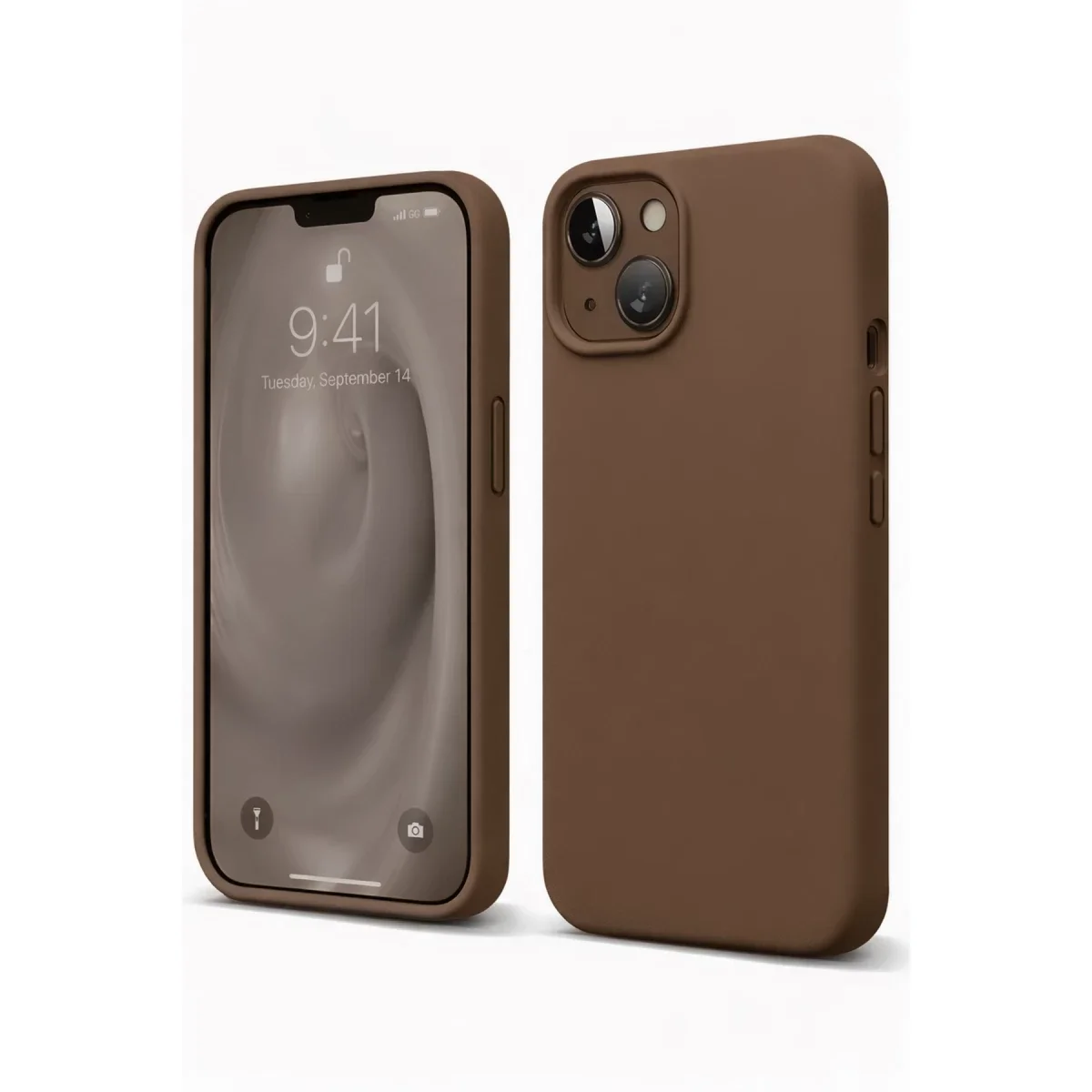 Apple iPhone 14 Kılıf First Silikon - Kahverengi Apple iPhone 14 Kılıf First Silikon - Kahverengi