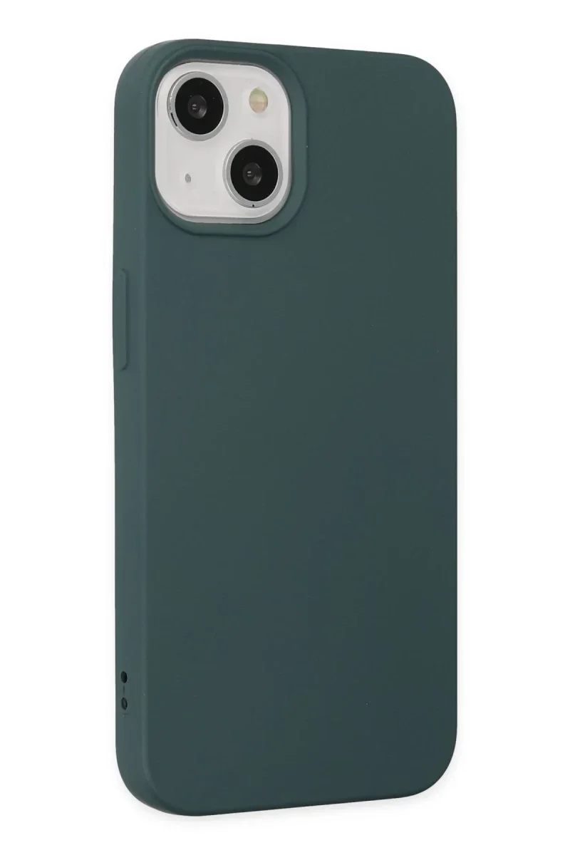 Apple iPhone 14 Plus Kılıf Nano içi Kadife Silikon - Koyu Yeşil Apple iPhone 14 Plus Kılıf Nano içi Kadife Silikon - Koyu Yeşil