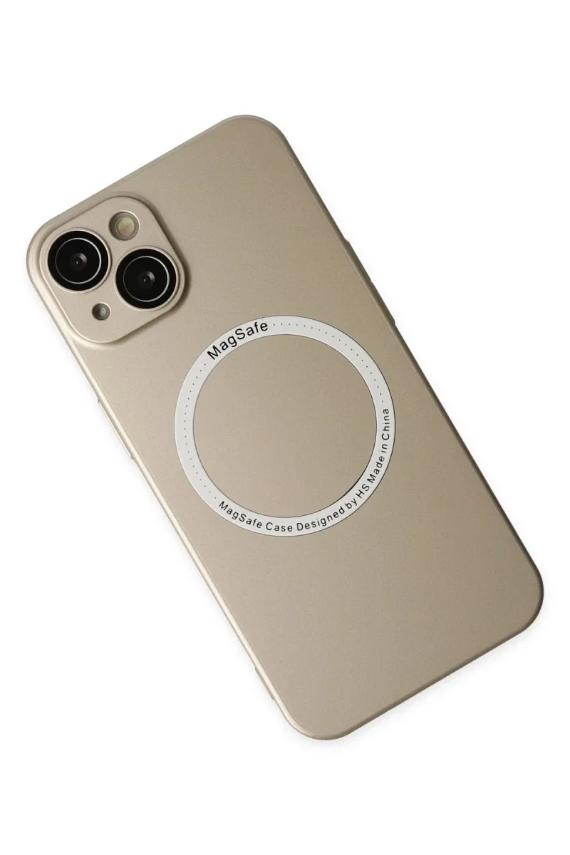 Apple iPhone 14 Plus Kılıf Jack Magneticsafe Lens Silikon - Gold Apple iPhone 14 Plus Kılıf Jack Magneticsafe Lens Silikon - Gold