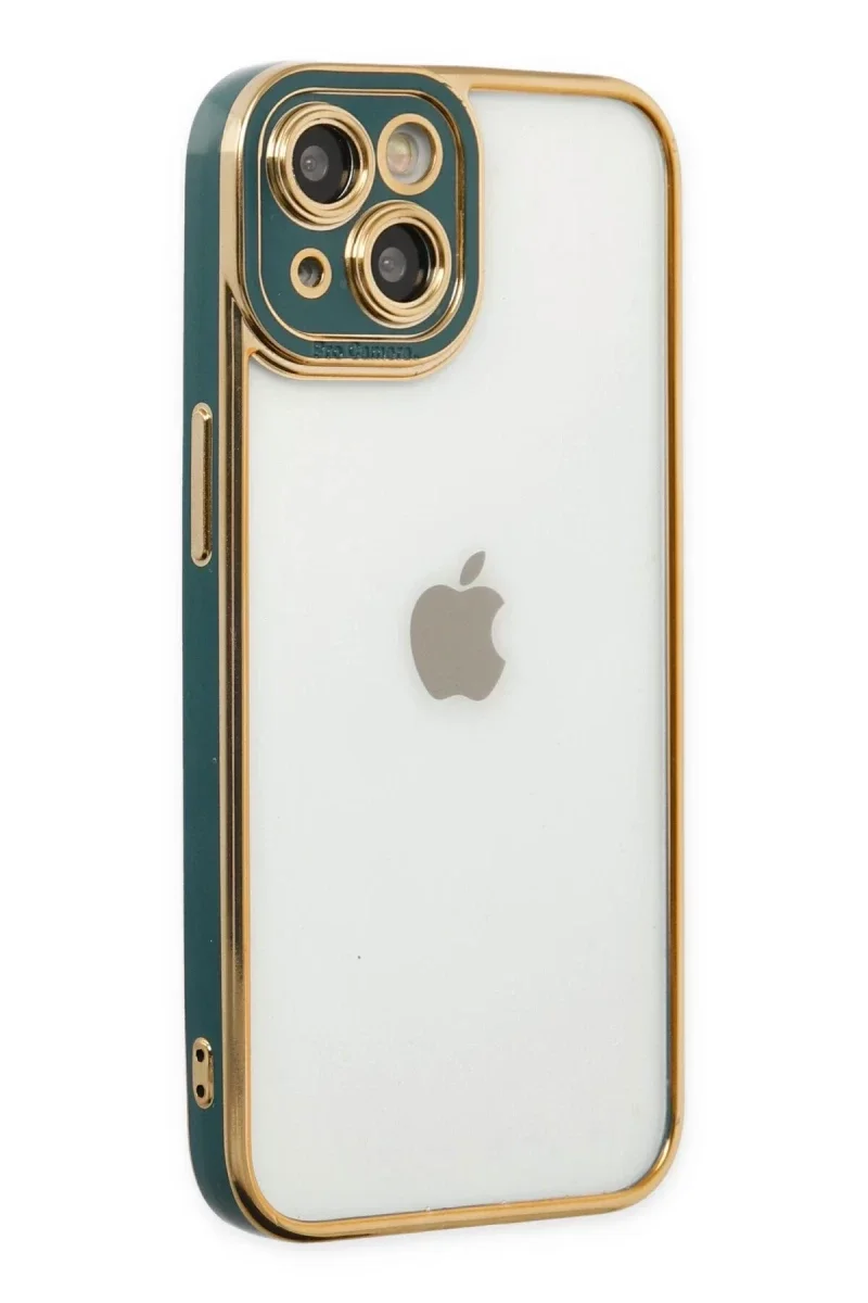Apple iPhone 14 Plus Kılıf Liva Lens Silikon - Yeşil