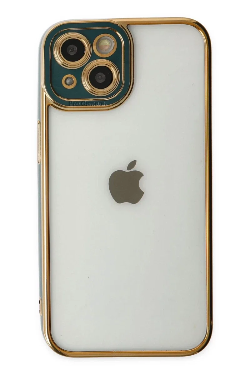 Apple iPhone 14 Plus Kılıf Liva Lens Silikon - Yeşil
