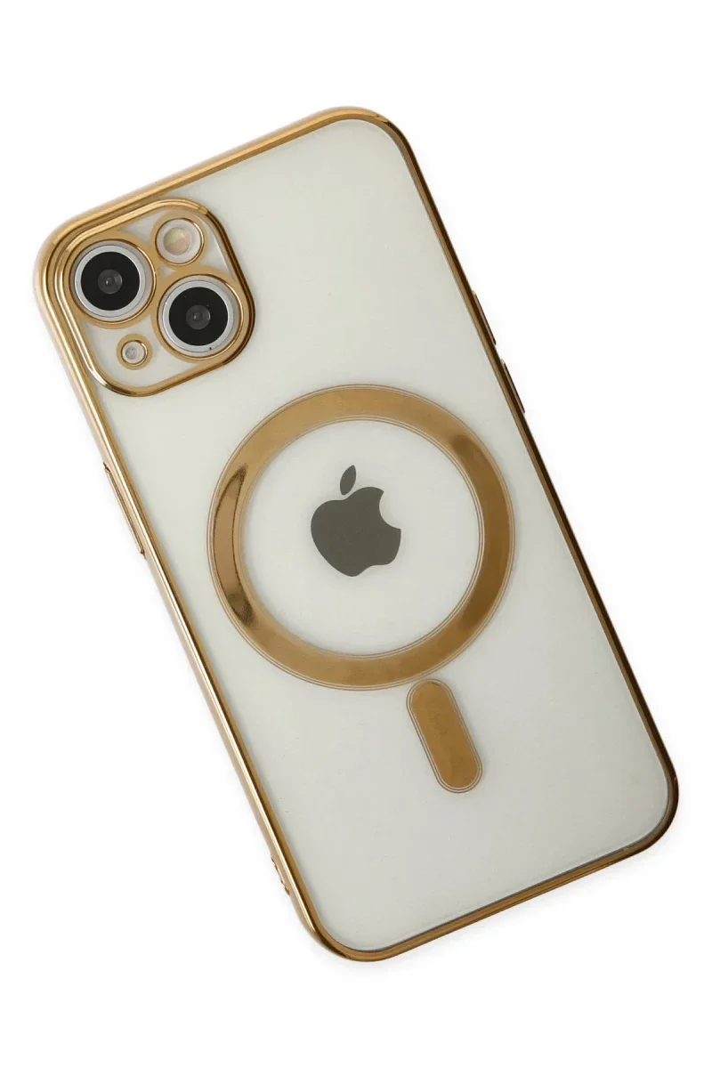 Apple iPhone 14 Plus Kılıf Magneticsafe Lazer Silikon - Gold Fiyatı, Yorumları ve Özellikleri