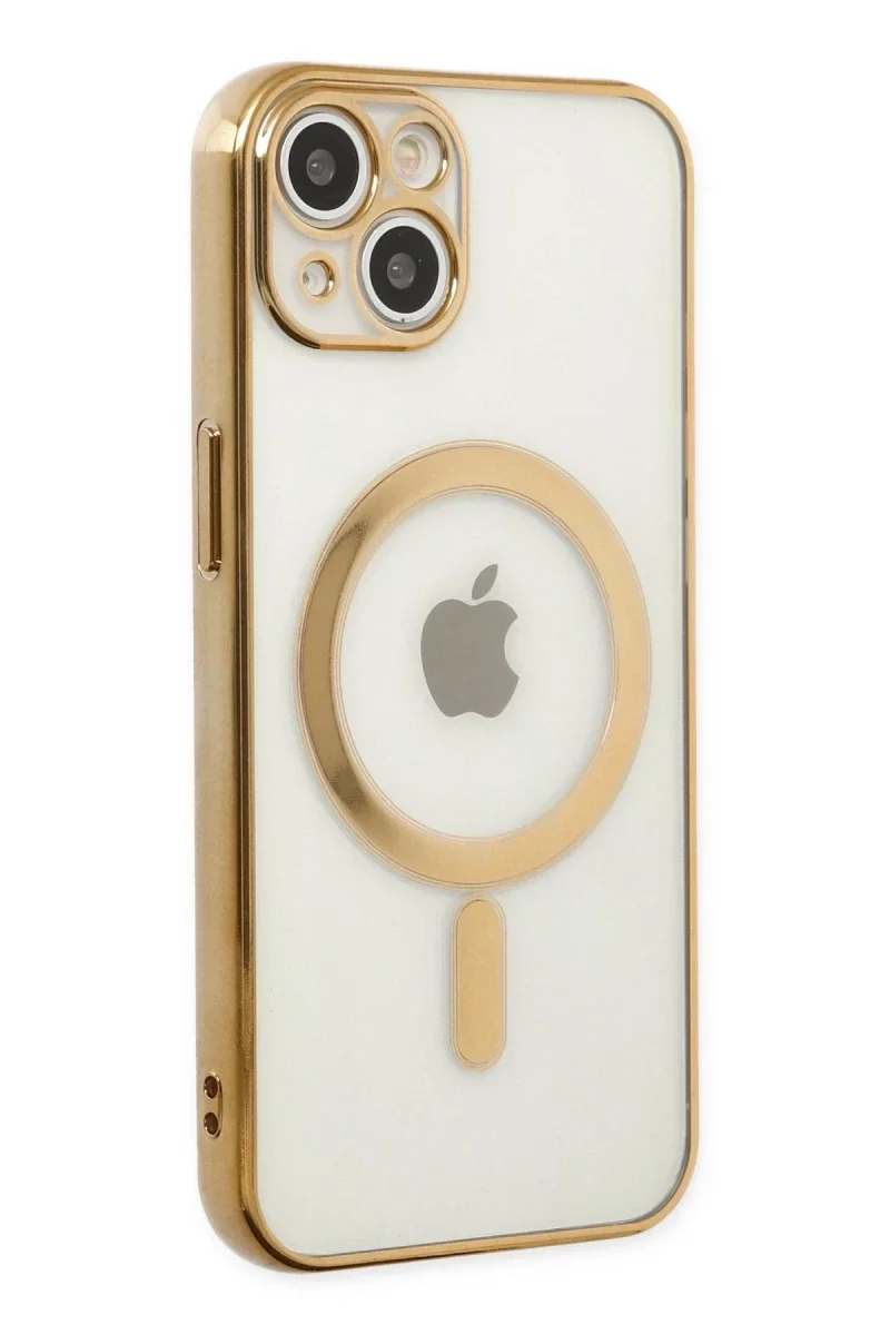 Apple iPhone 14 Plus Kılıf Magneticsafe Lazer Silikon - Gold Fiyatı, Yorumları ve Özellikleri