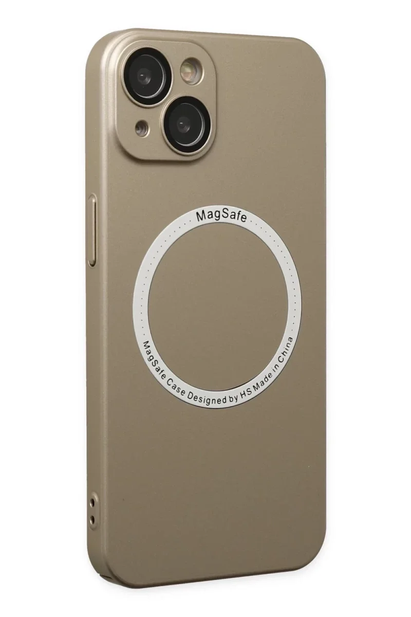 Apple iPhone 14 Plus Kılıf Jack Magneticsafe Lens Silikon - Gold Apple iPhone 14 Plus Kılıf Jack Magneticsafe Lens Silikon - Gold