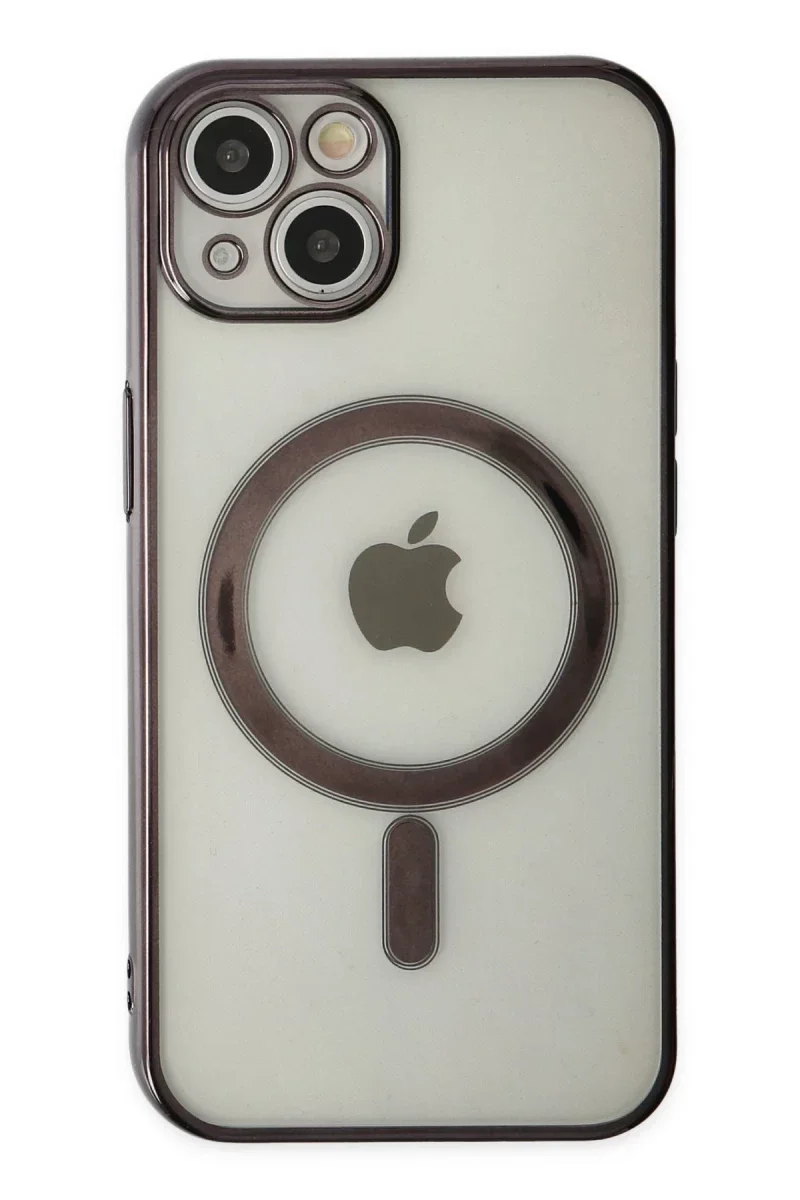 Apple iPhone 14 Plus Kılıf Magneticsafe Lazer Silikon - Siyah Apple iPhone 14 Plus Kılıf Magneticsafe Lazer Silikon - Siyah