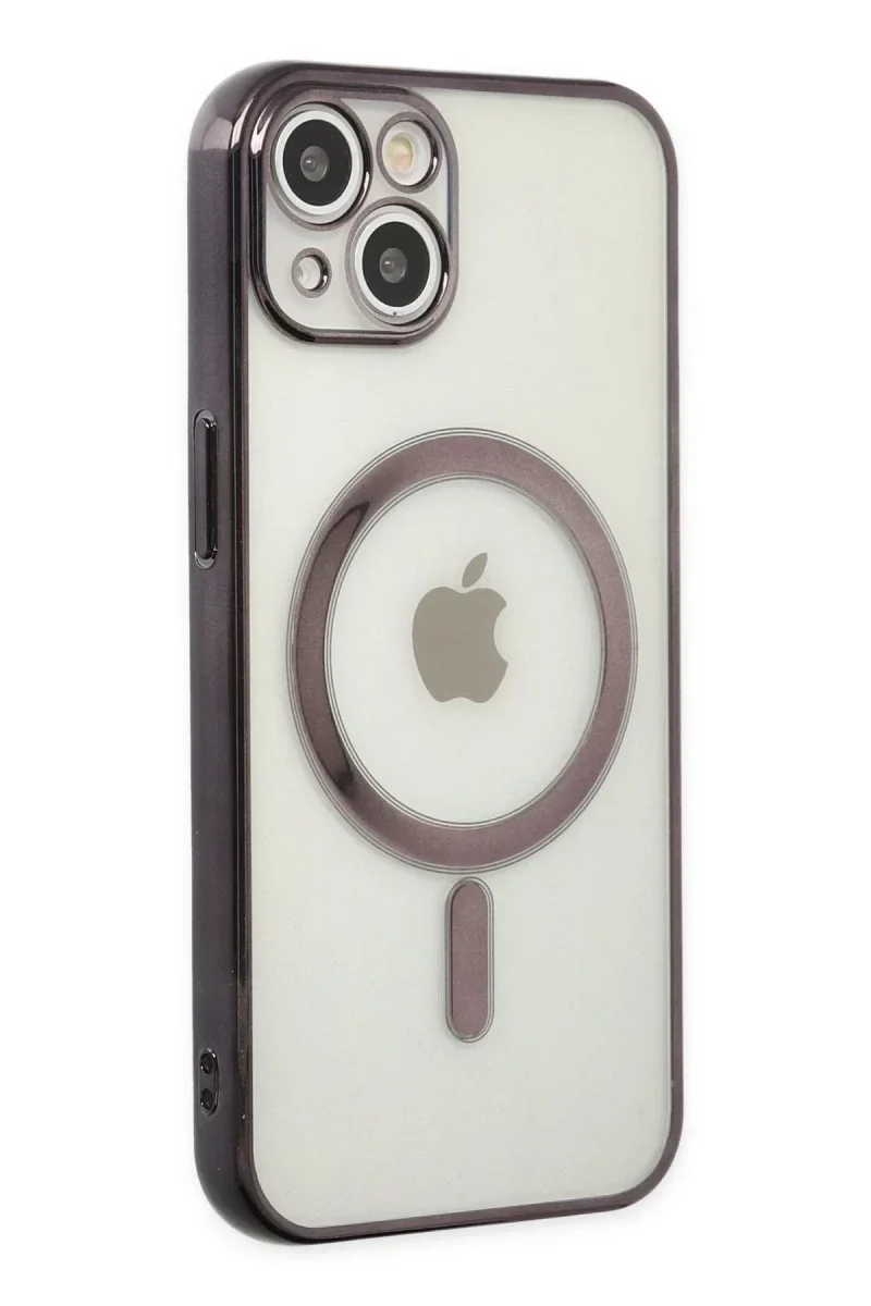 Apple iPhone 14 Plus Kılıf Magneticsafe Lazer Silikon - Siyah Apple iPhone 14 Plus Kılıf Magneticsafe Lazer Silikon - Siyah