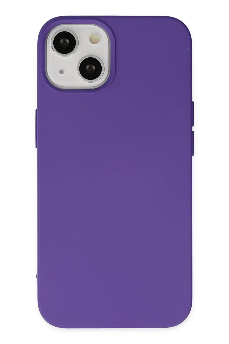 Apple iPhone 14 Plus Kılıf Nano içi Kadife Silikon - Mor Apple iPhone 14 Plus Kılıf Nano içi Kadife Silikon - Mor