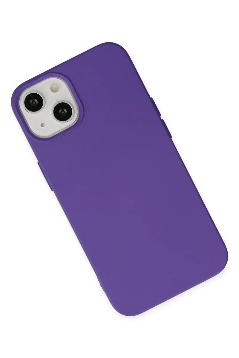 Apple iPhone 14 Plus Kılıf Nano içi Kadife Silikon - Mor Apple iPhone 14 Plus Kılıf Nano içi Kadife Silikon - Mor