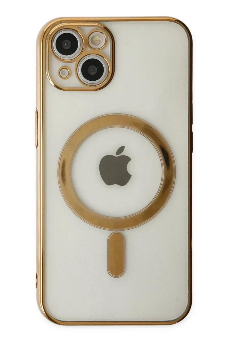 Apple iPhone 14 Plus Kılıf Magneticsafe Lazer Silikon - Gold Fiyatı, Yorumları ve Özellikleri
