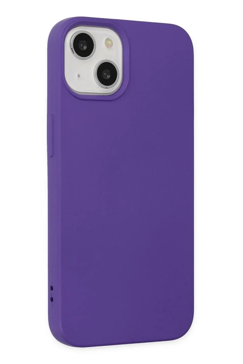 Apple iPhone 14 Plus Kılıf Nano içi Kadife Silikon - Mor Apple iPhone 14 Plus Kılıf Nano içi Kadife Silikon - Mor