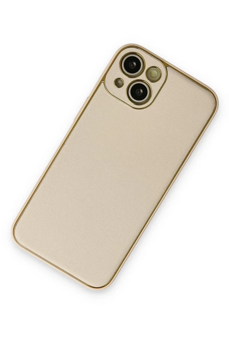 Apple iPhone 14 Plus Kılıf Coco Deri Silikon Kapak - Gold Fiyatı, Yorumları ve Özellikleri