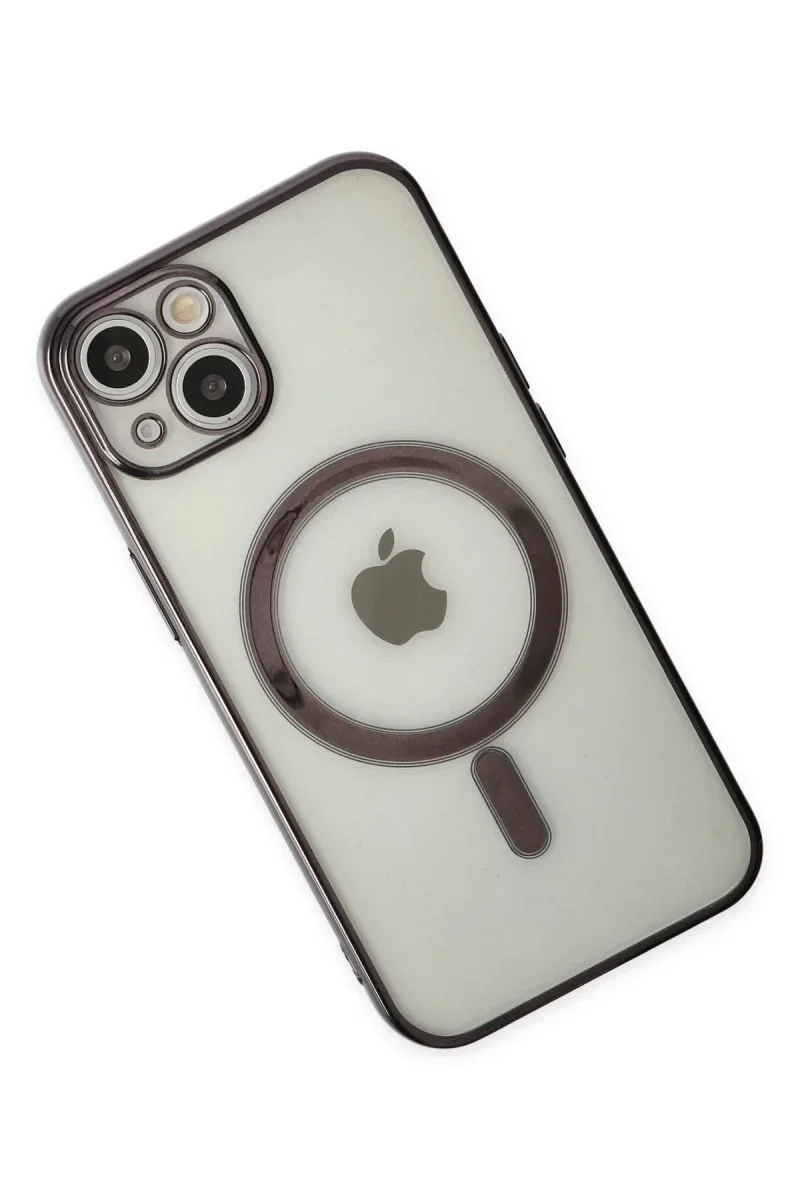 Apple iPhone 14 Plus Kılıf Magneticsafe Lazer Silikon - Siyah Apple iPhone 14 Plus Kılıf Magneticsafe Lazer Silikon - Siyah