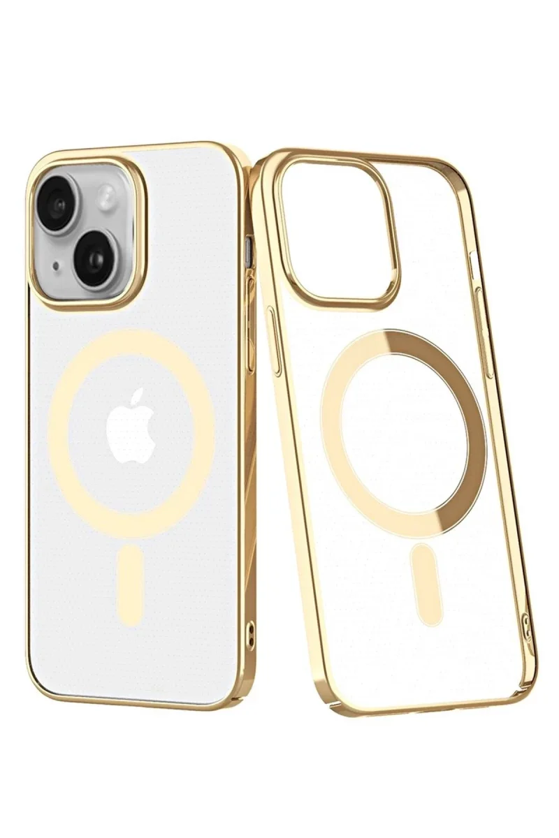 Apple iPhone 14 Plus Kılıf Element Magneticsafe Sert Kapak - Gold
