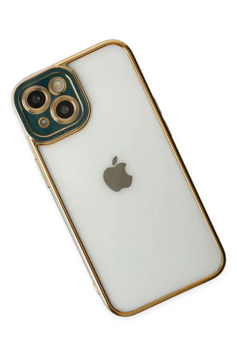 Apple iPhone 14 Plus Kılıf Liva Lens Silikon - Yeşil