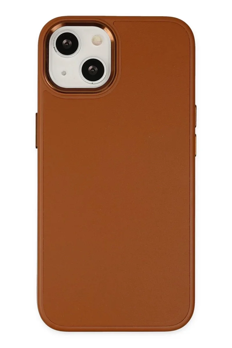 Apple iPhone 14 Plus Kılıf Asya Deri Silikon - Kahverengi