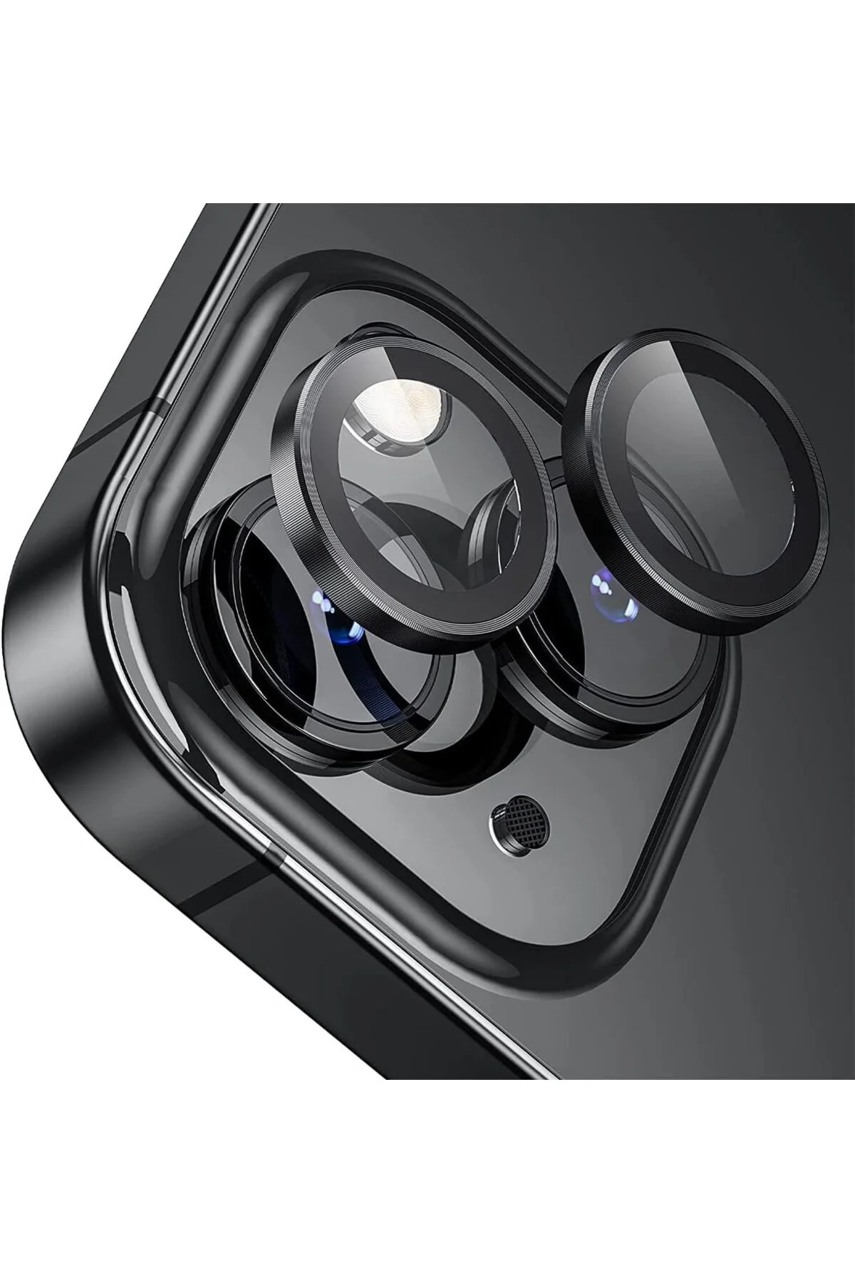 Apple iPhone 14 Plus Gerçek Cam Safir Lens Koruma Siyah
