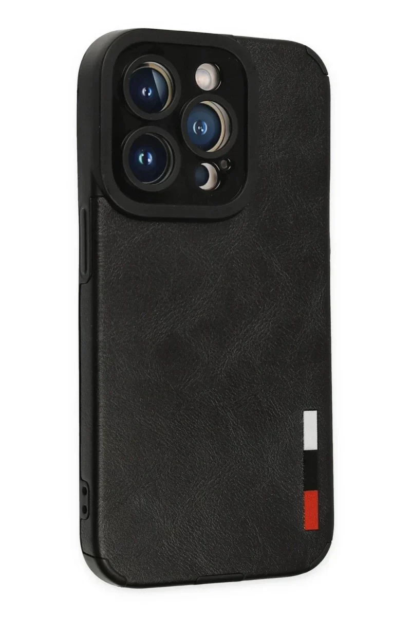 Apple iPhone 14 Pro Kılıf Loop Deri Silikon - Siyah Apple iPhone 14 Pro Kılıf Loop Deri Silikon - Siyah