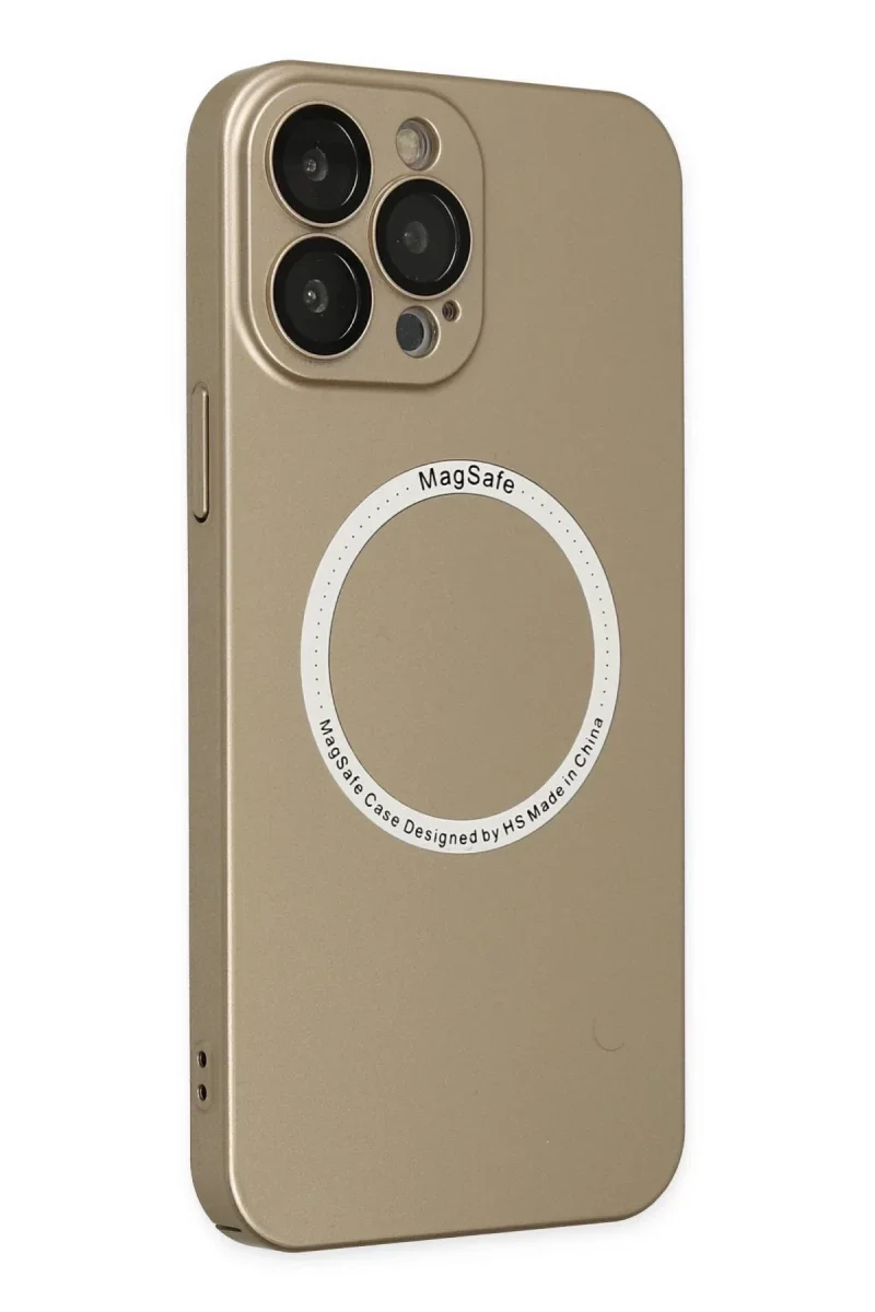 Apple iPhone 14 Pro Kılıf Jack Magneticsafe Lens Silikon - Gold Apple iPhone 14 Pro Kılıf Jack Magneticsafe Lens Silikon - Gold