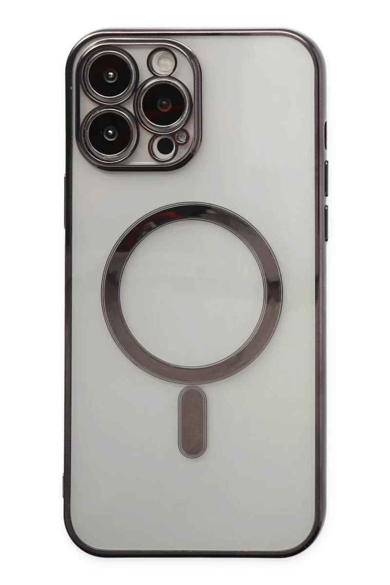 Apple iPhone 14 Pro Kılıf Magneticsafe Lazer Silikon - Siyah