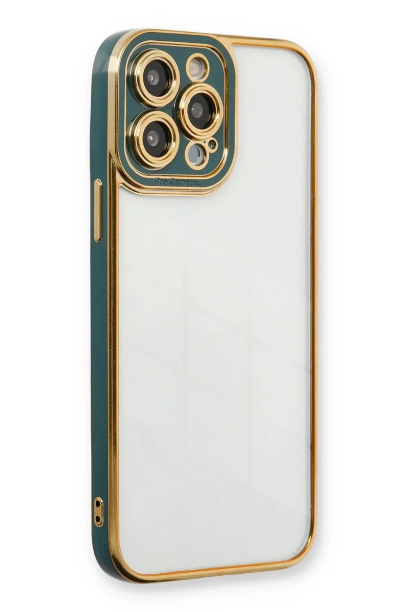 Apple iPhone 14 Pro Kılıf Liva Lens Silikon - Yeşil