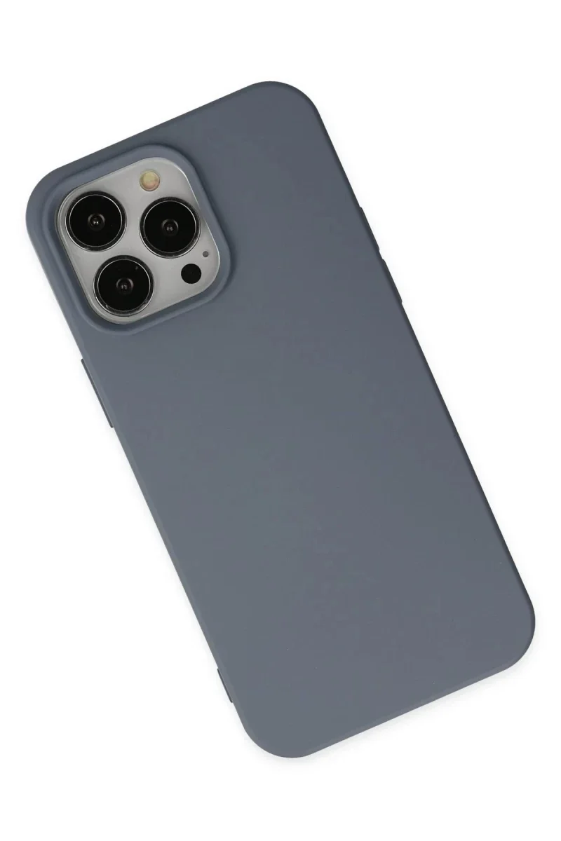 Apple iPhone 14 Pro Kılıf Nano içi Kadife Silikon - Gri Apple iPhone 14 Pro Kılıf Nano içi Kadife Silikon - Gri