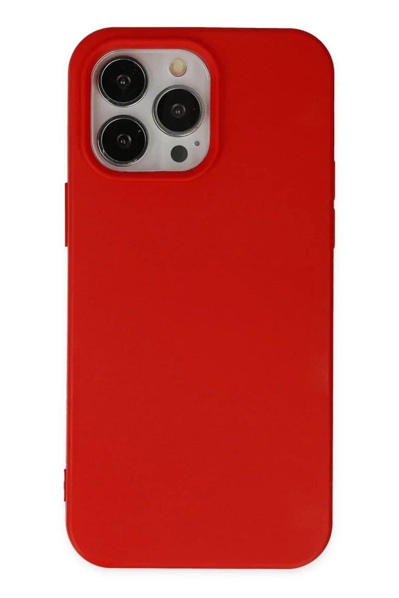 Apple iPhone 14 Pro Max Kılıf Nano içi Kadife Silikon - Kırmızı Apple iPhone 14 Pro Max Kılıf Nano içi Kadife Silikon - Kırmızı