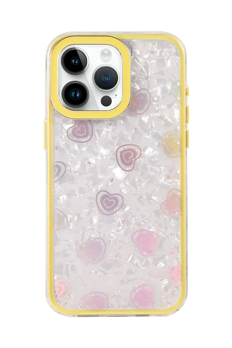 Apple iPhone 14 Pro Max Lumi Desenli Kapak - Sarı Apple iPhone 14 Pro Max Lumi Desenli Kapak - Sarı