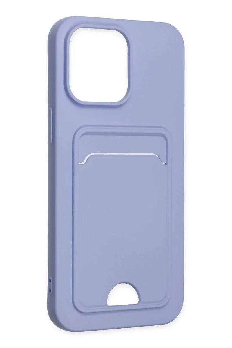 Apple iPhone 14 Pro Kılıf Kelvin Kartvizitli Silikon - Lila Apple iPhone 14 Pro Kılıf Kelvin Kartvizitli Silikon - Lila